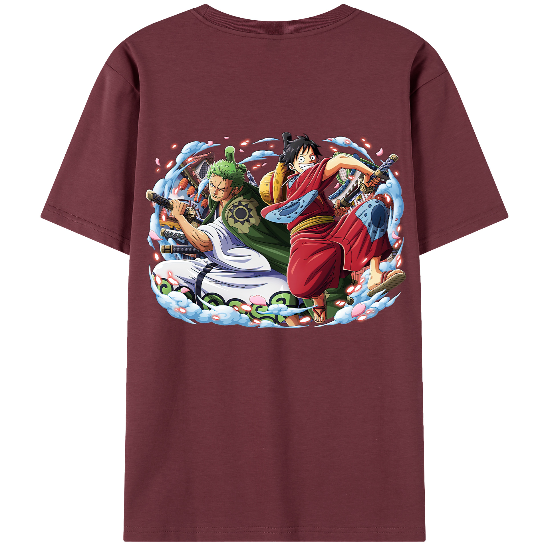 （画像用） ワンピース モンキー・D・ルフィ ONE PIECE Monkey D. Luffy 綿100％半袖Tシャツ（背面プリント）